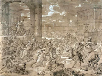 Abduction of the Sabines (olja på duk)