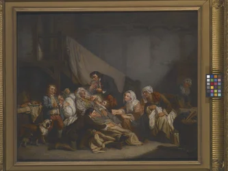 En gammal mans död (olja på duk)