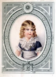Porträtt av kungen av Rom (Napoleon II), son till kejsar Napoleon I (1769-1821) - av Isabey, tidigt 1800-tal.