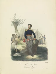 Generalmajor, 1820-1825 Nederländska armén, generalmajor (titel på objekt) Militära dräkter av kungariket Nederländerna. Tillägnad Hans Excellence Willem van Bylandt (serietitel på objekt)