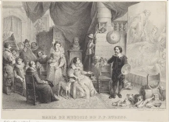 Maria de Medici med Rubens i sin studio