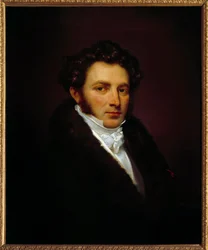 Porträtt av greve Louis Marchand (1791-1876) Napoleon I:s första betjänt från 1814 till 1821. målning av Mauzaisse Jean Baptiste (1784-1844). h s/t 0,74 x 0,6 m. Malmaison. Slottsmuseet