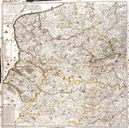 Karta över Artois (Frankrike) och Flandern (Belgien, Nederländerna) (Gravering