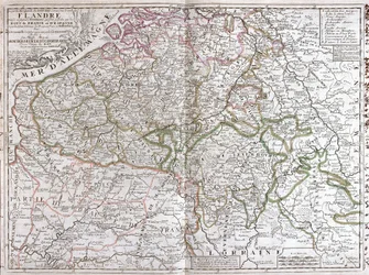 Karta över Belgien (gravyr