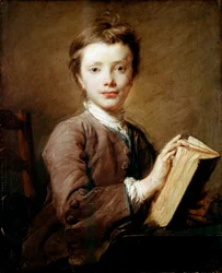 En pojke med en bok, c1740.