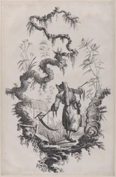 Chinoiserie prydnadstryck, 1755.
