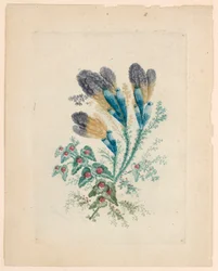 Fantastiskt blommotiv från "New Suite of Ideal Flower Notebooks"