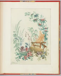 Ornamental design från "Nouvelle suite de cahiers arabesques chinois a l