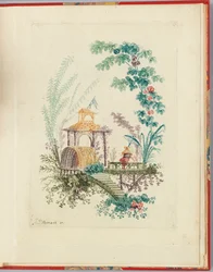 Ornamental design från "Nouvelle suite de cahiers chinois a l