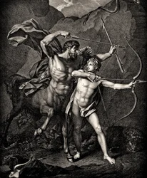 The Education of Achilles av Chiron, c.1798