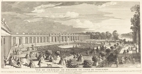 Utsikt över Chateau de Trianon från sidan av Parterre