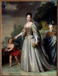 Porträtt av Marie Adelaide av Savoie, hertiginna av Bourgogne delfin av Frankrike (1685-1712). Målning av Jean Baptiste Santerre (1651-1717)