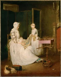 Chardin, den hårt arbetande modern / omkring 1739–40