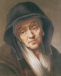 Kopia av ett porträtt av Rembrandts mor, 1776