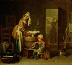 The Laundress (olja på duk)