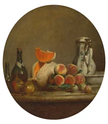Fransk:  Le Melon entamé Den skivade melonen