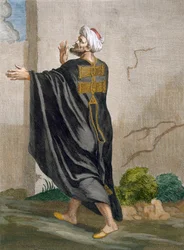 Berber, plansch 95 ur "Samling med hundra tryck som föreställer Levantens olika nationer" av Charles de Ferriol, graverad av B. Baron, 1707-08