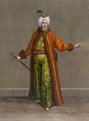 Biach-Chioux, plansch 14 ur "Samling av hundra tryck som föreställer Levantens olika nationer" av Charles de Ferriol, graverad av Gerard Scotin (1671-1716), 1707-08
