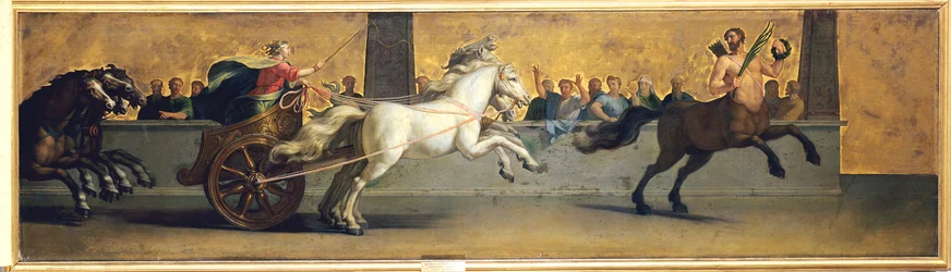 The Education of Achilles: Chariot Racing, mitten av slutet av 1600-talet