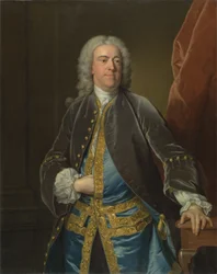 The Right Honorable Stephen Poyntz, från Midgeham, Berkshire, ca 1740 (olja på duk)