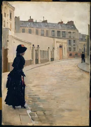 Väntar. Rue de Chateaubriand, Paris (målning på duk)