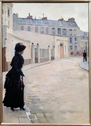 Waiting, rue de Chateaubriand i Paris Målning av Jean Beraud (1849-1935)