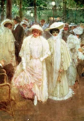 The Gardens of Paris, eller The Beautys of the Night, 1905 (detalj av 19977)