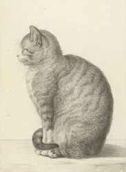 Sittande katt, till vänster. 1815