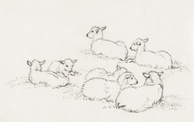 Sex liggande lamm (1820)