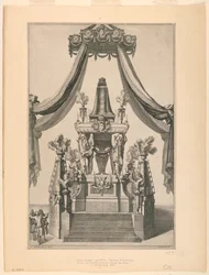 Catafalque of Maria-Theresa av Österrike, Notre Dame, Paris