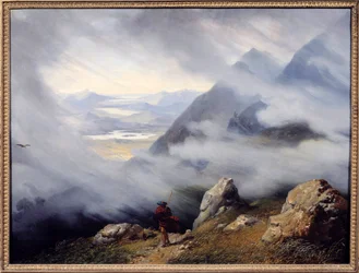 Skotskt landskap. Målning av Jean Bruno Gassies (1786-1832), 1826. Olja, 0,6 x 0,79 m. Autun, Musée Rolin.