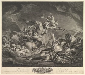 Neptunus och Amymone, 1700-talet.