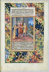 Ms Lat. Q.v.I.126 f.22 Josef tolkar faraos drömmar, från "Louis d