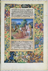 Ms Lat. Q.v.I.126 f.35 Mötet mellan Abigail och David, från Louis dOrleans