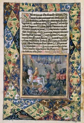 Ms Lat. Q.v.I.126 f.38v Rehabeam kriger mot Jerobeam, från 