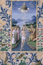 Lat. Q.v.I.126 f.88v Kristi dop, från Louis d