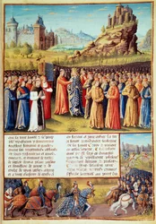 Andra korståget (1147-1149): Kung Ludvig VII sa att de unga (1120-1180) tog korset vid Vézelay i närvaro av Saint Bernard de Clairvaux (San Bernardo di Chiaravalle) (1090-1153) och kvällen i Versailles den 31 /03/1146. Många baroner tog också