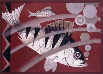 Fisk, ca 1925 (gouache, penna och bläck på papper)