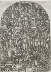 The Apocalypse: An Innumerable Multititude som står framför tronen, 1555.