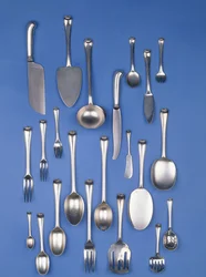 Del av ett silverbestickset (silver)