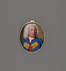 En gentleman, kallad Hugh, Earl of Marchmont (emalj på koppar)