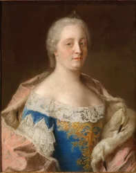 Porträtt av kejsarinnan Maria Theresia av Österrike 1717-1780, ca 1744.