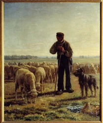 Chicoree-pappan. Målning av Jean Ferdinand Chaigneau (1830-1906)