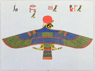 Guden Horus avbildad i form av en sparvhök, 1823