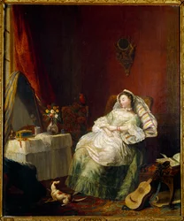 Den goda nya målningen av Jean Francois Colson (1733-1803) 1700-talet