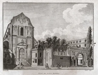 Church of Blancs Coats, Paris. (gravyr, cirka 1780)