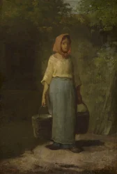 Bondflickan återvänder från brunnen, c.1860