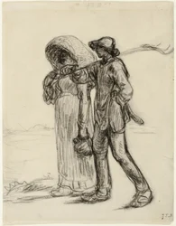 Bönder som går till jobbet