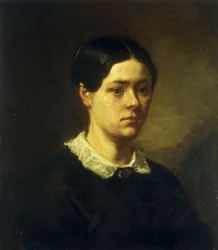 Porträtt av Madame J.F. Millet, ca 1844