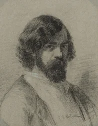 Porträtt av Narcissus Virgil Diaz de la Peña, 1848.